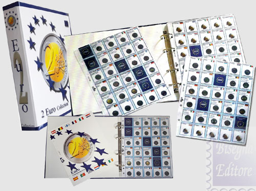 Album EUROCOMM con custodia per i 2 euro commemoraivi Master Phil- Album  EUROCOMM con custodia per i 2 euro commemoraivi Master